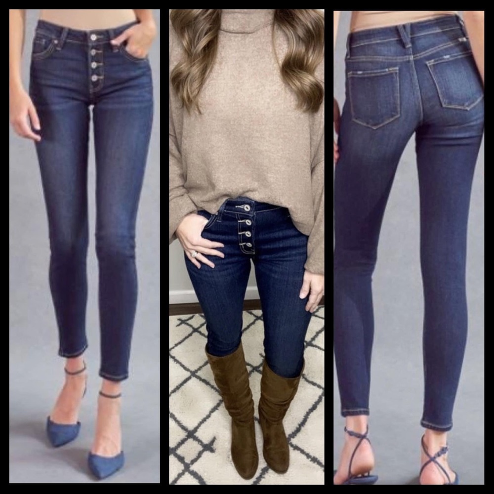 Kancan Denim - Button Fly, Dark Wash